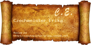 Czechmeister Erika névjegykártya